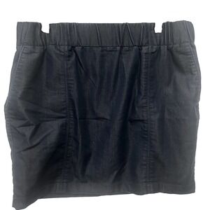 Mossimo Dark Wash Pull On Stretch Mini Skirt Cotton Blend L Utilitarian Minimal